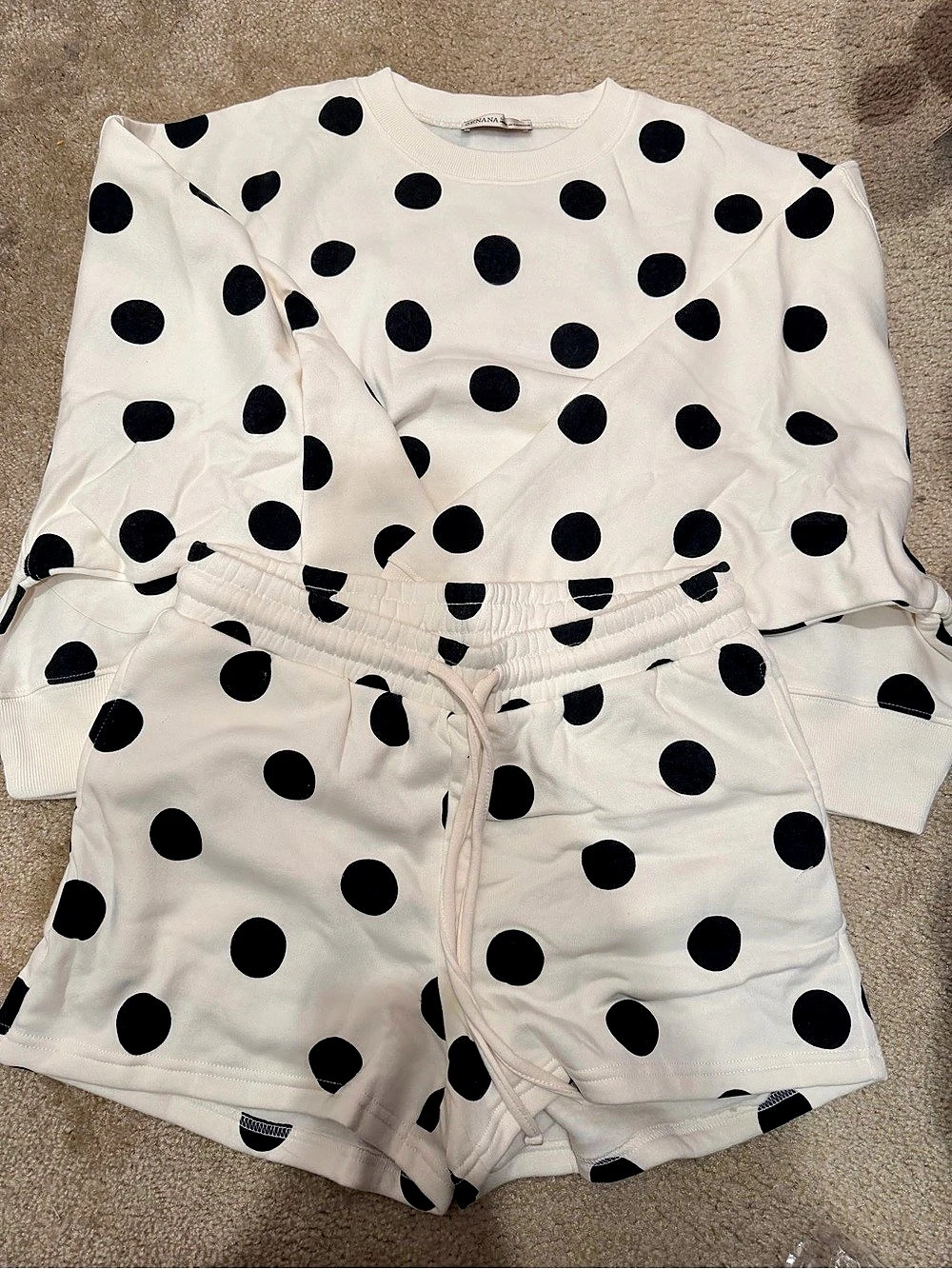 Zenana Polka Dot Matching Set